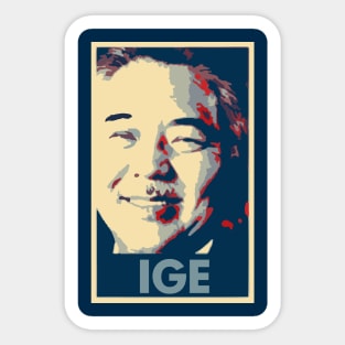 David Ige Political Parody Sticker